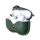 YONO Airpods Pro Hoesje - Leer met Clip - Donkergroen