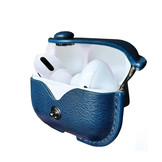 YONO Airpods Pro Hoesje - Leer met Clip - Blauw