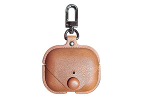 YONO Airpods Pro Hoesje - Leer met Clip - Lichtbruin