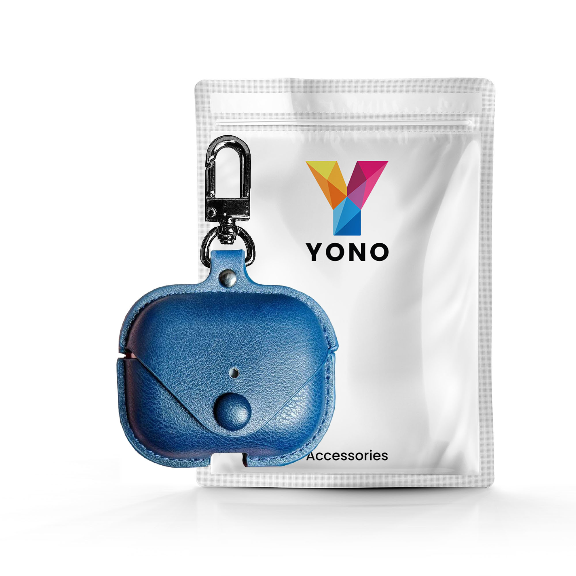 YONO Airpods Pro Hoesje - Leer met Clip - Blauw
