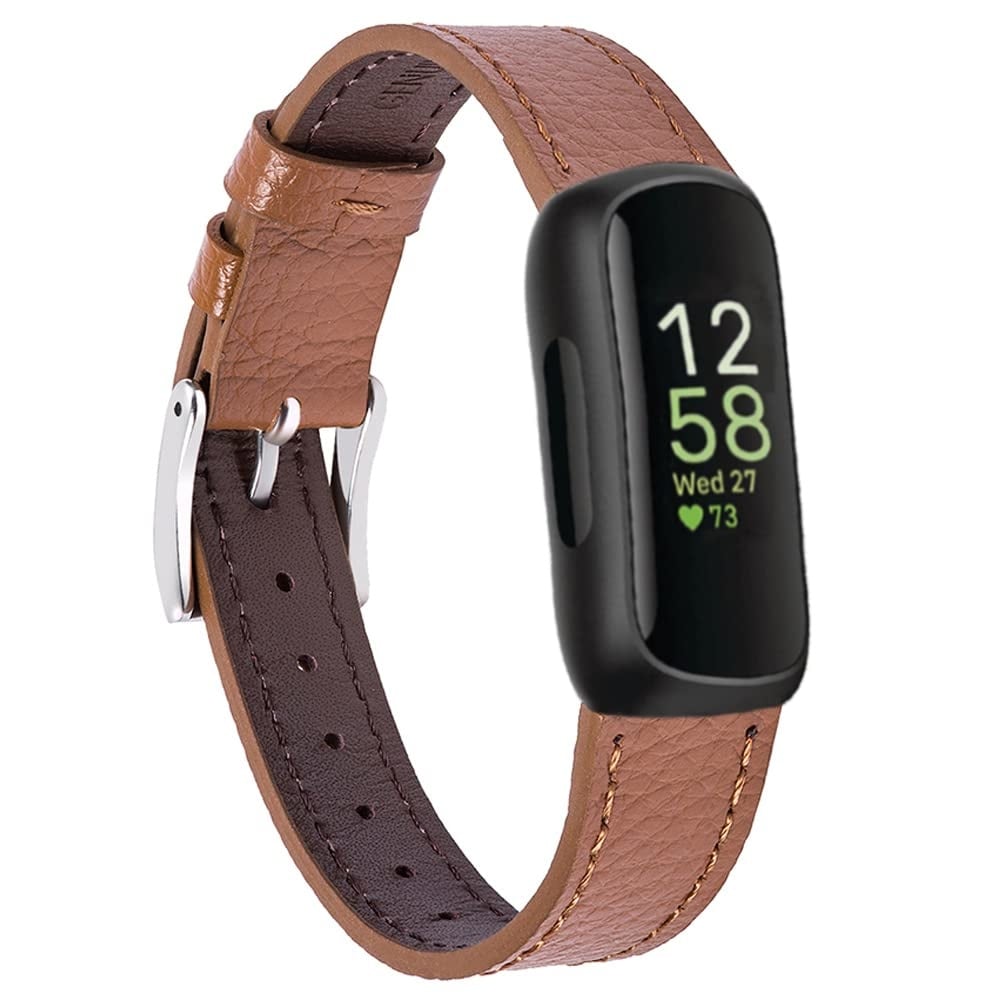 Fitbit Inspire 3 Bandje Leer - Bruin