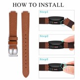 Fitbit Inspire 3 Bandje Leer - Bruin