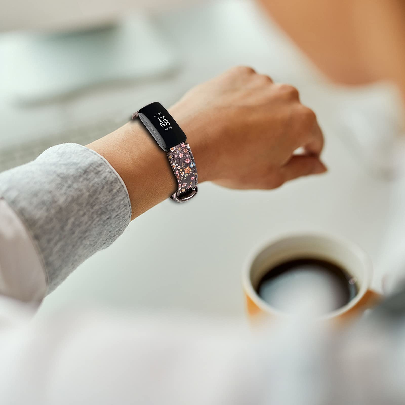 Fitbit Inspire 3 Bandje Leer - Floral