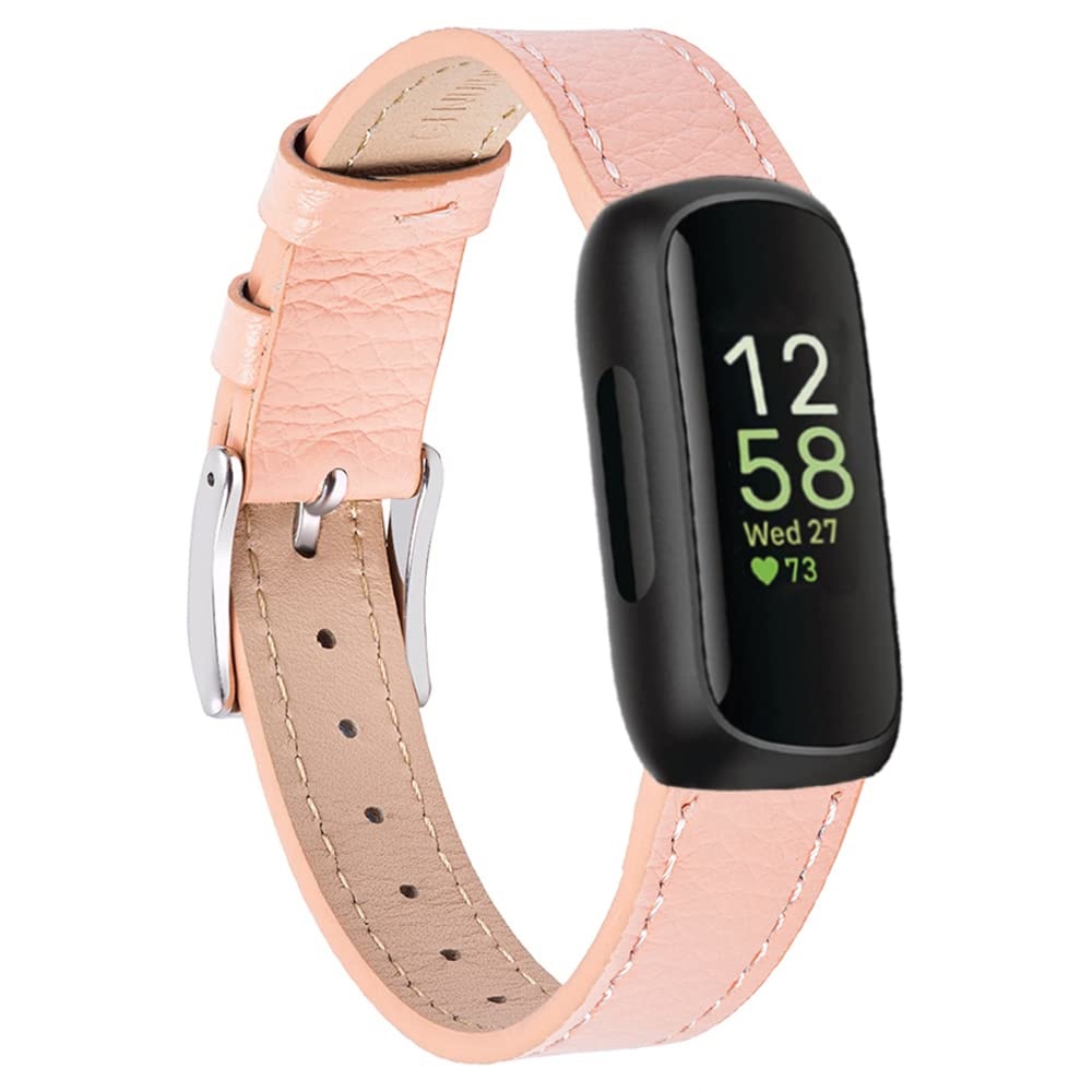 Fitbit Inspire 3 Bandje Leer -Lichtroze