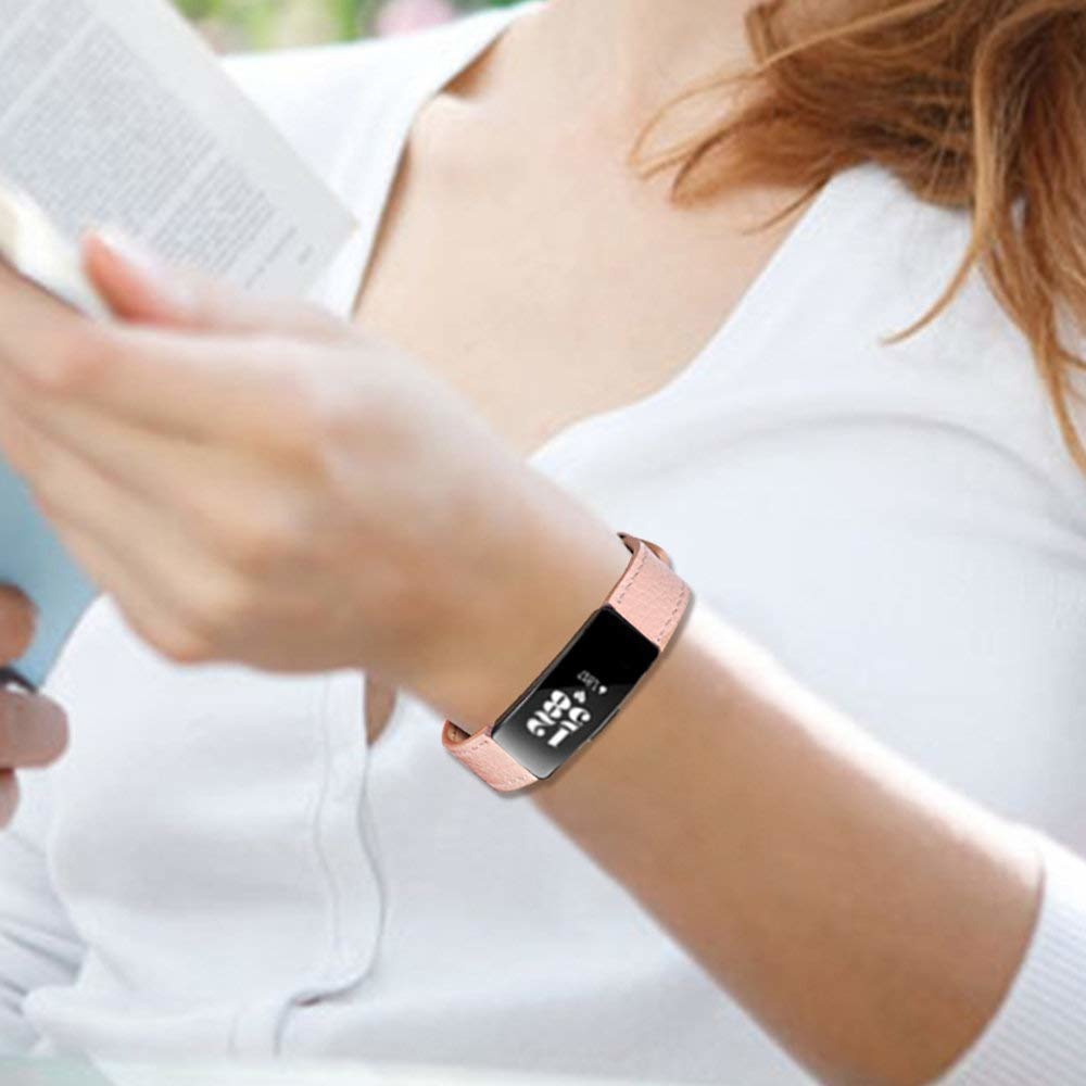 Fitbit Inspire 3 Bandje Leer -Lichtroze