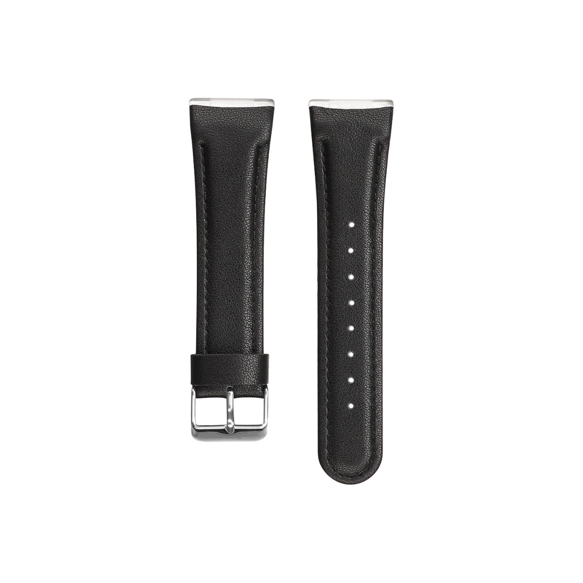 Fitbit Versa 4 / Sense 2 Leer Bandje - Zwart