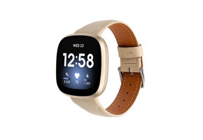 Fitbit Versa 4 / Sense 2 Leer Bandje - Champagne