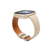 Fitbit Versa 4 / Sense 2 Leer Bandje - Champagne