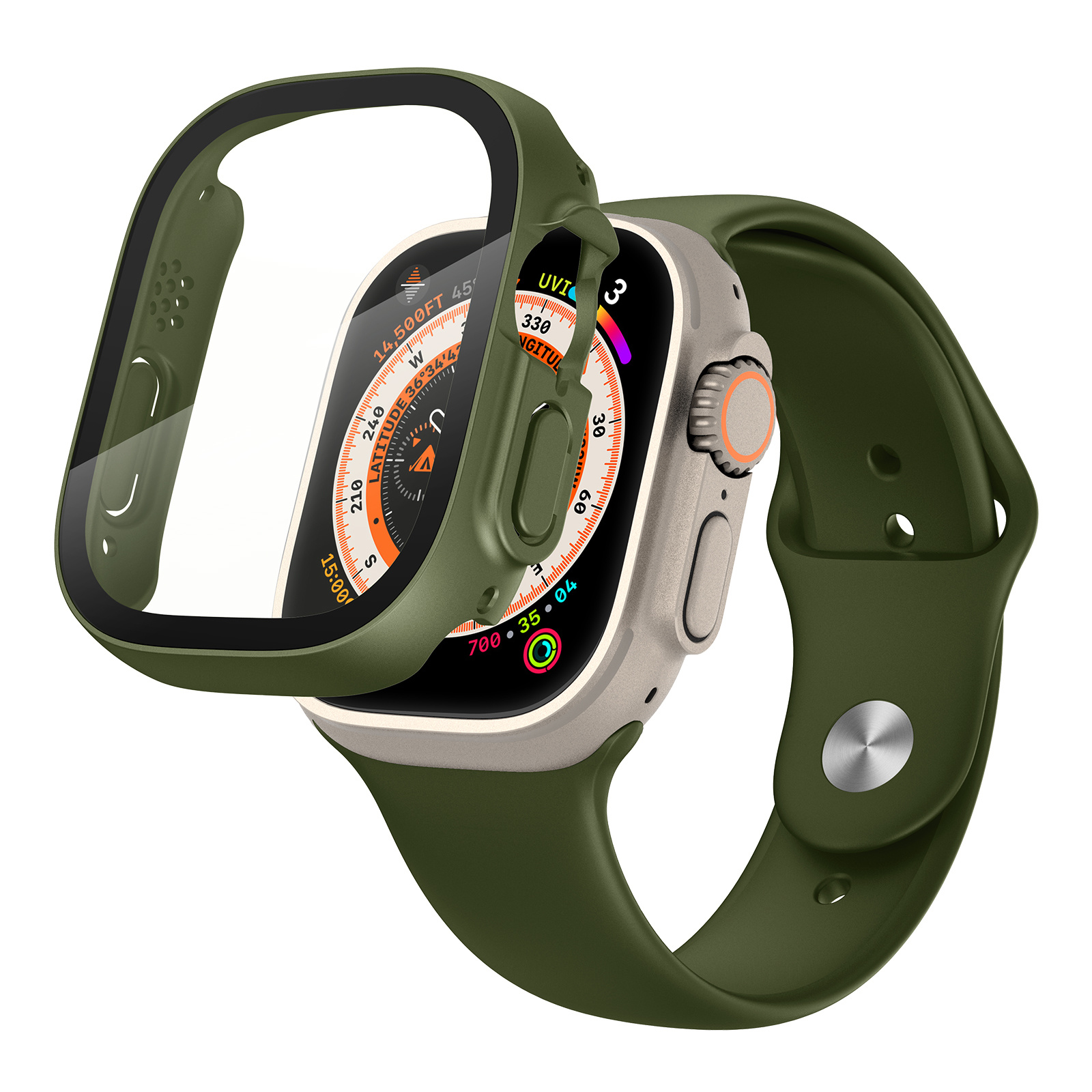 Apple Watch Ultra (49mm) Hoesje - Donkergroen