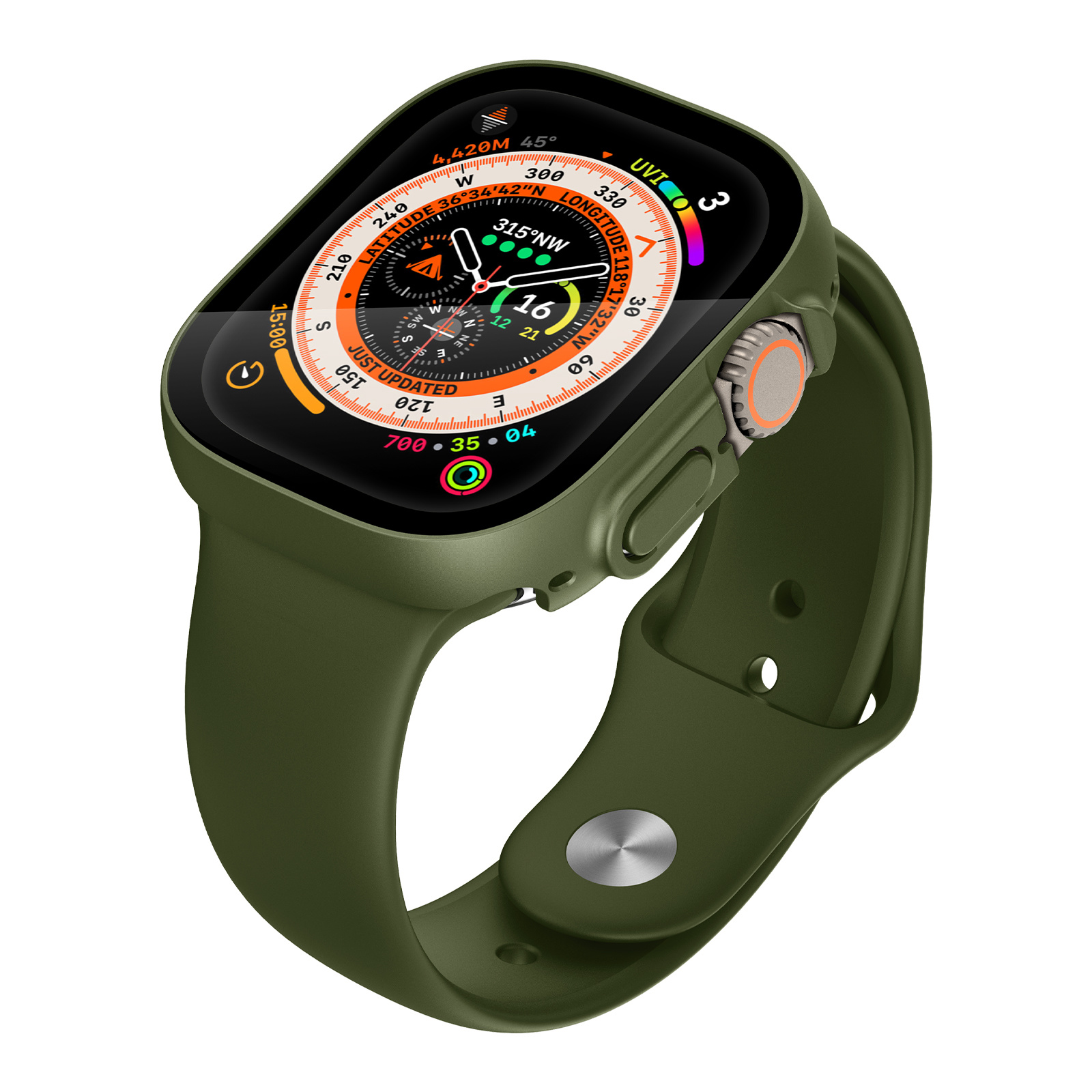 Apple Watch Ultra (49mm) Hoesje - Donkergroen