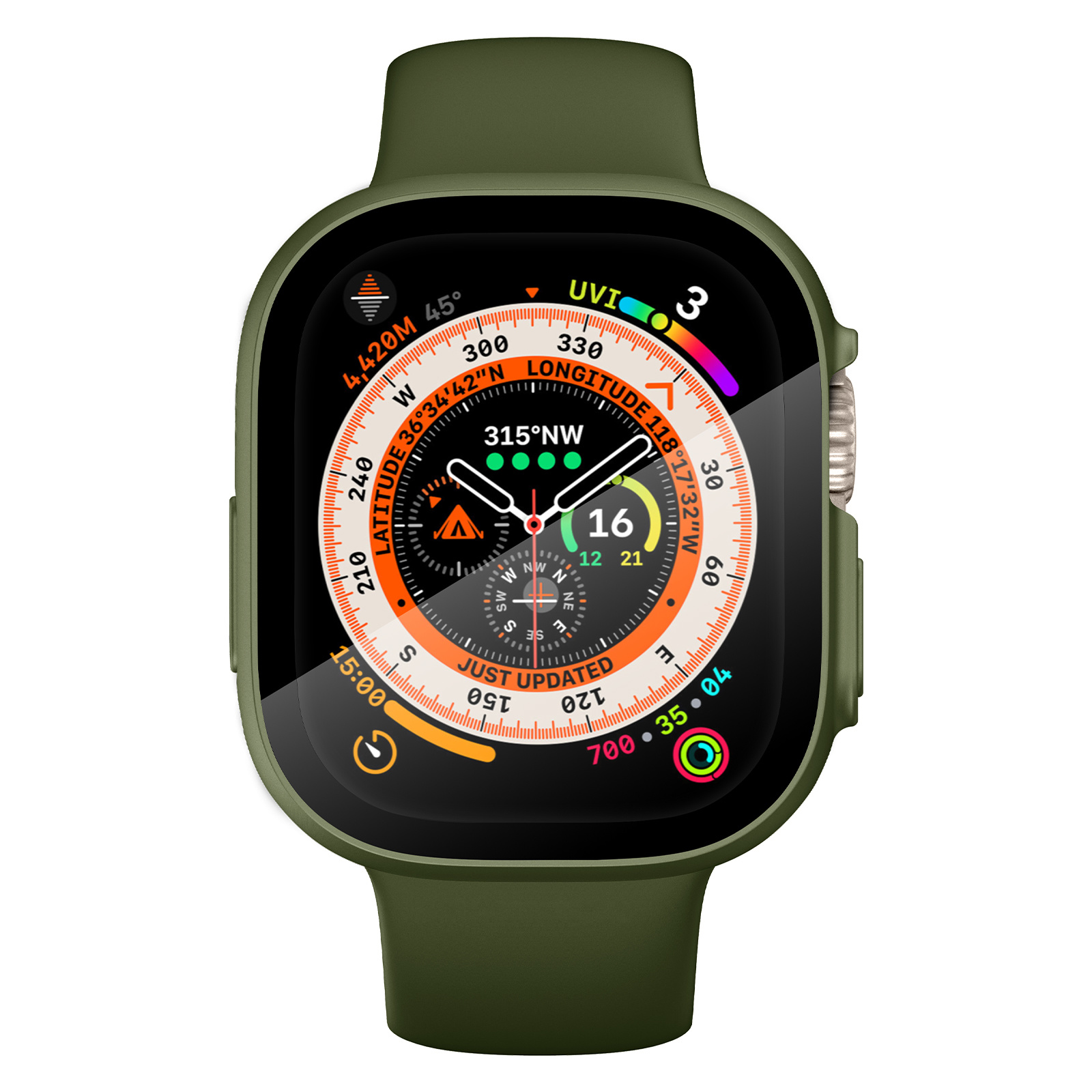 Apple Watch Ultra (49mm) Hoesje - Donkergroen