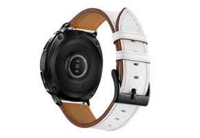Leer Bandje 20mm Universeel - Wit