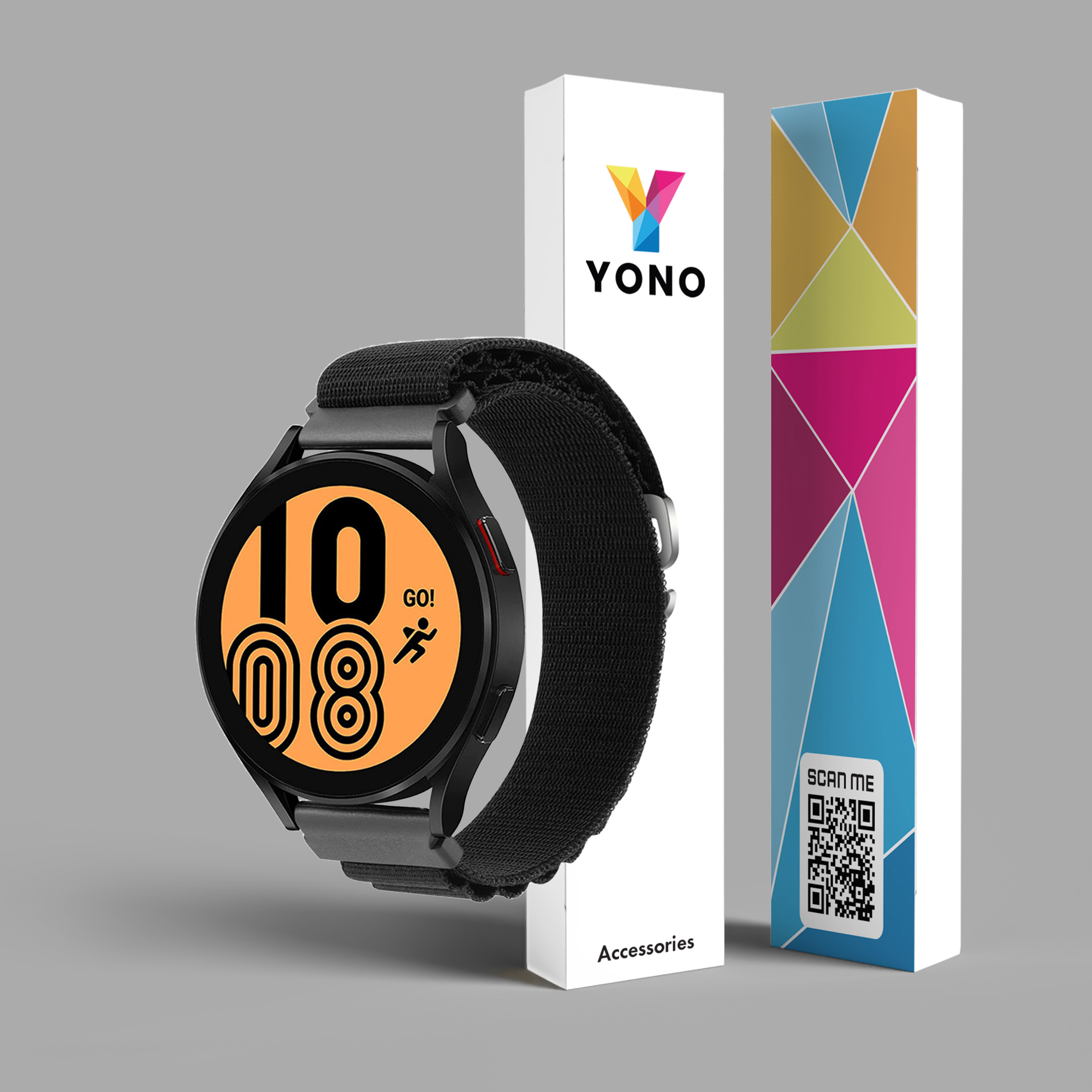 Nylon Loop Bandje 20mm - Zwart