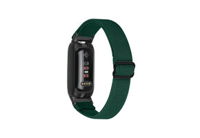 Fitbit Inspire 3 Nylon Stretch Bandje - Donkergroen