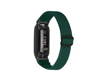 Fitbit Inspire 3 Nylon Stretch Bandje - Donkergroen