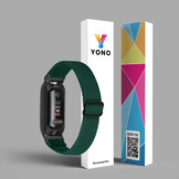 Fitbit Inspire 3 Nylon Stretch Bandje - Donkergroen