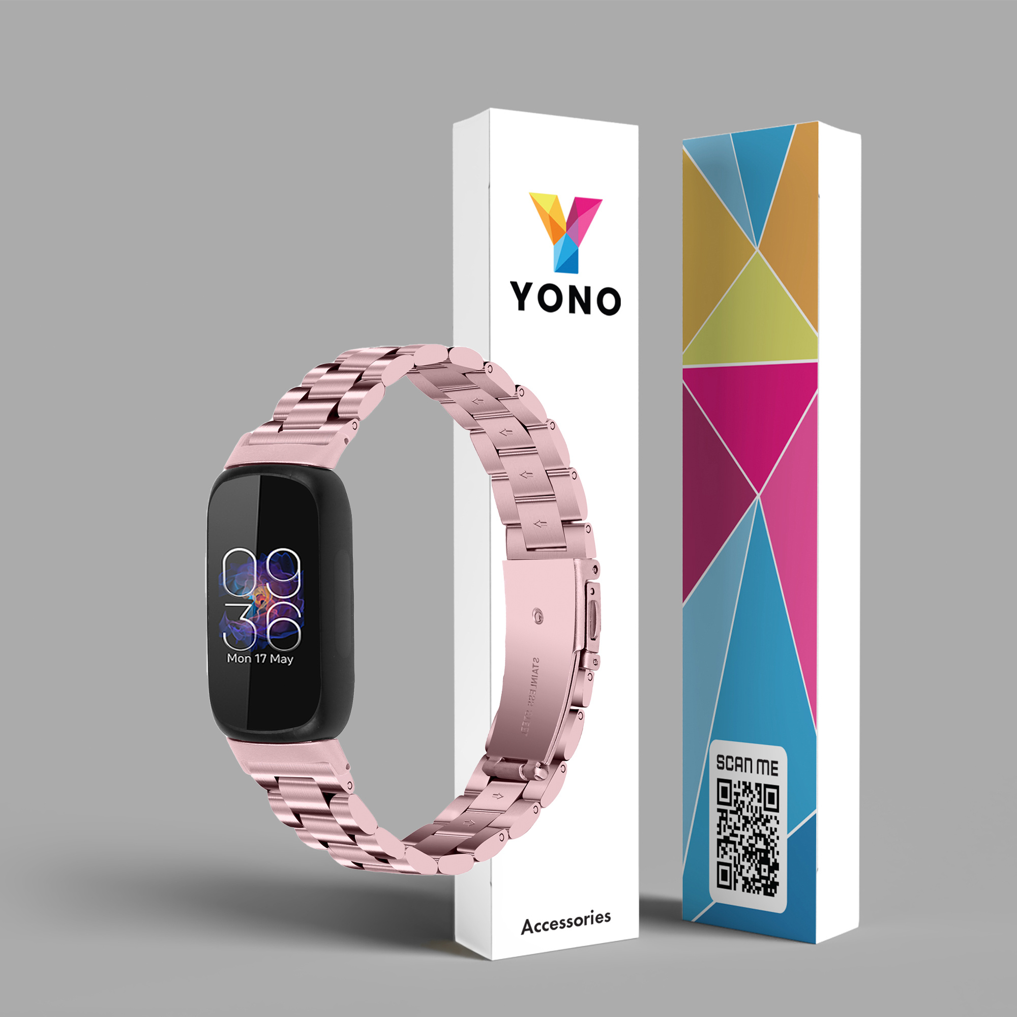 Fitbit Inspire 3 Stalen Bandje - Roze