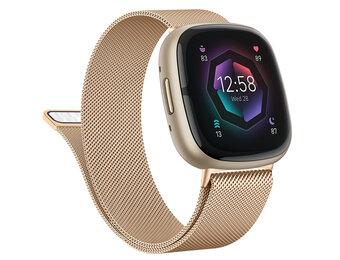 Fitbit Versa 4 / Sense 2 Milanees Bandje – Rose Gold