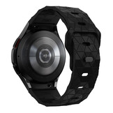 Hexagon Siliconen Bandje 20mm - Zwart