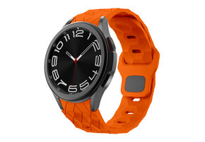 Hexagon Siliconen Bandje 20mm - Oranje