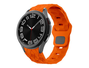 Hexagon Siliconen Bandje 20mm - Oranje