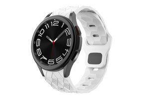 Hexagon Siliconen Bandje 20mm - Wit