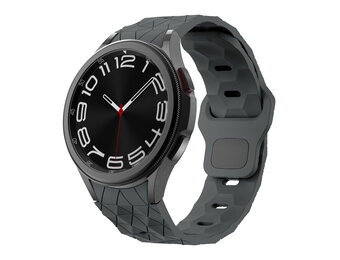 Hexagon Siliconen Bandje 20mm - Donkergrijs