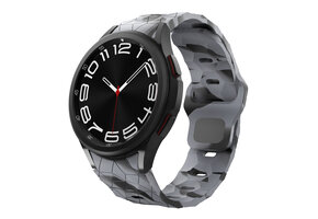 Hexagon Siliconen Bandje 20mm - Camouflage Grijs
