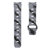 Hexagon Siliconen Bandje 20mm - Camouflage Grijs