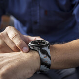 Hexagon Siliconen Bandje 20mm - Camouflage Grijs