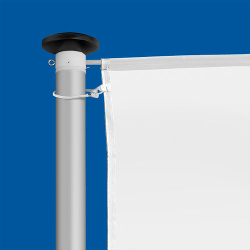 Aluminium conische vlaggenmast met banierhouder