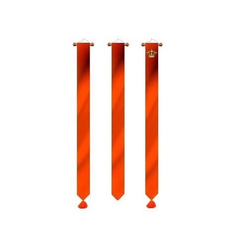 Vlaggenset Koningsdag 2023 - Premium kwaliteit - NL Vlag + Oranje Wimpel + Stok + Houder