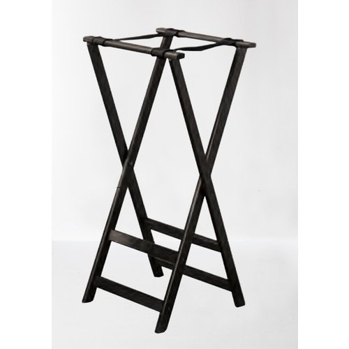 TableCraft Black Folding Wood Tray Stand | 81.5x42x42 Cm TableCraft Black Folding Wood Tray Stand | 81.5x42x42 Cm