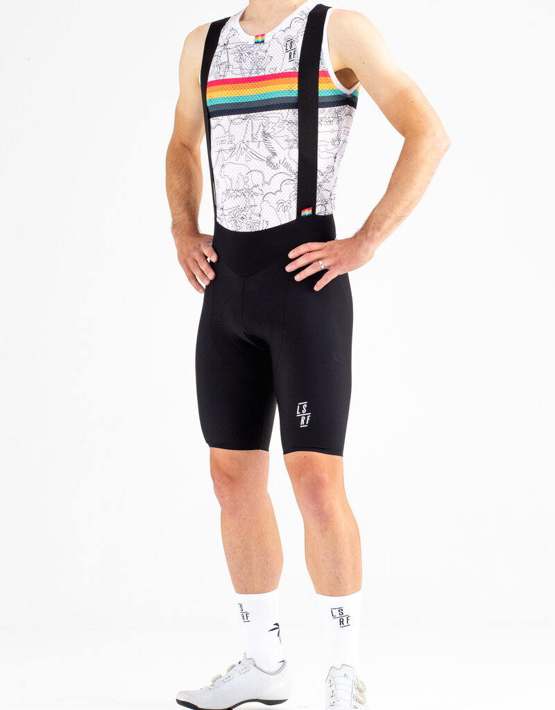 LSRF Bib Short Black White Logo