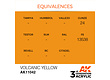 AK-Interactive Volcanic Yellow Acrylic Modelling Color - 17ml - AK-11042