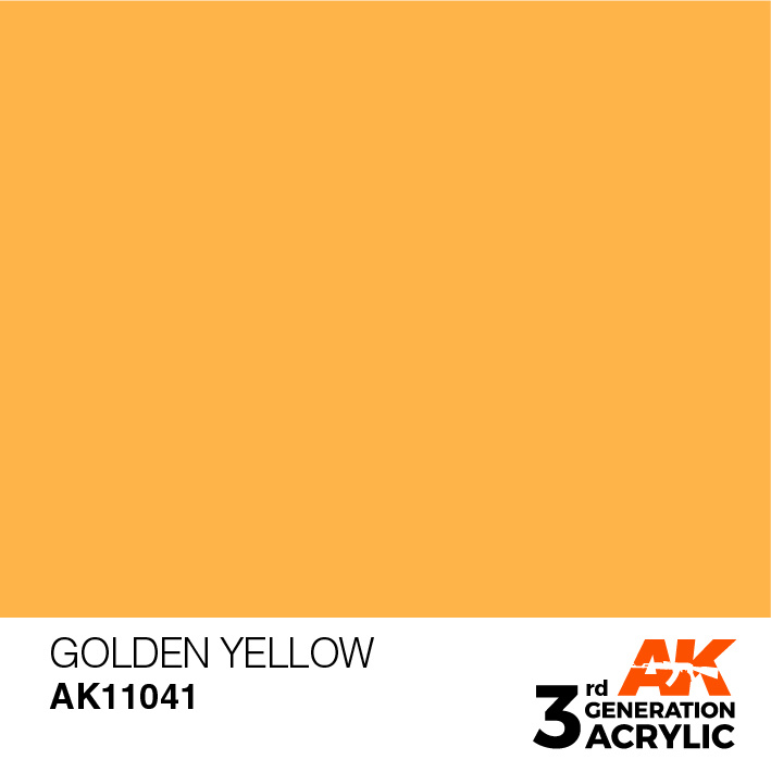 AK-Interactive Golden Yellow Acrylic Modelling Color - 17ml - AK-11041