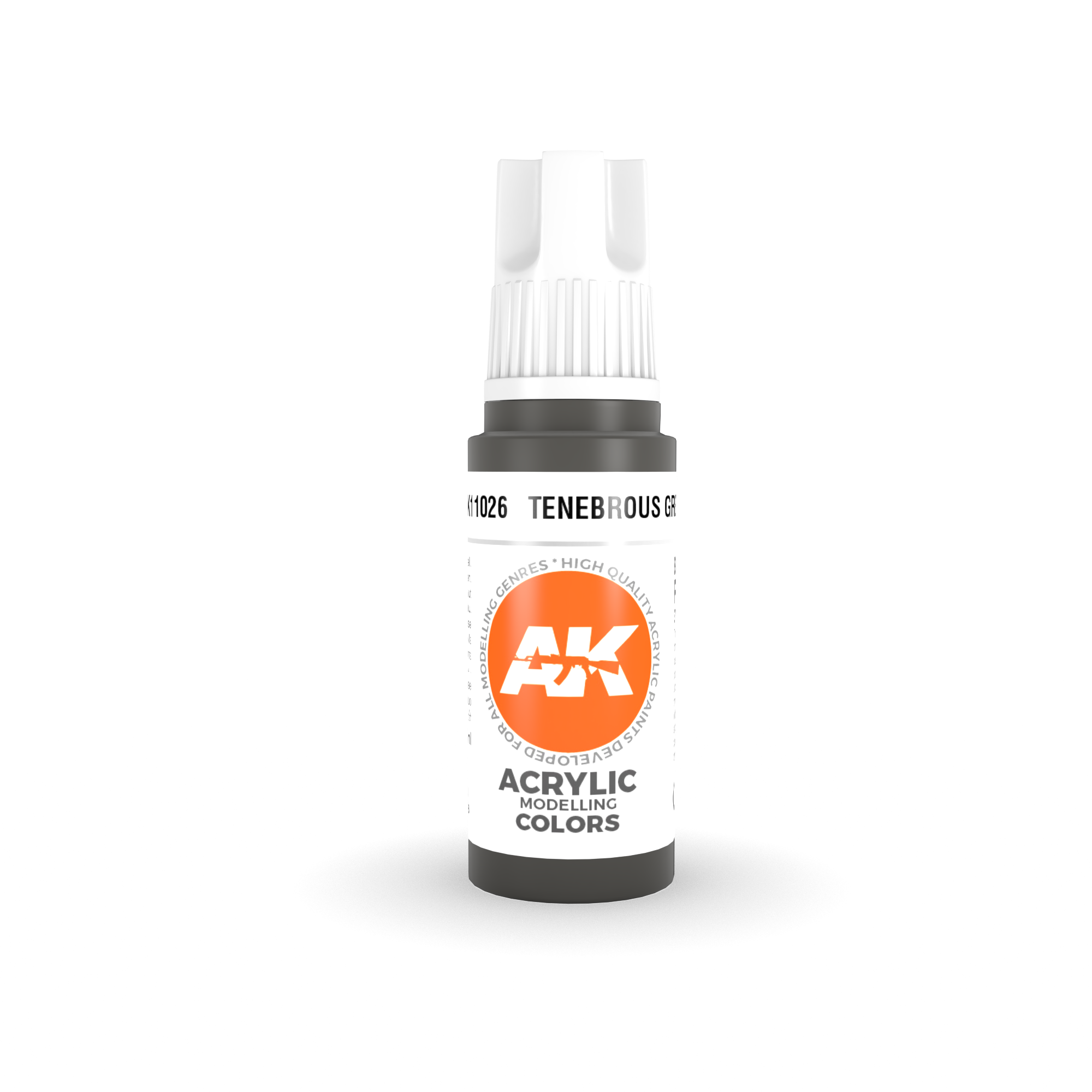 AK-Interactive Tenebrous Grey Acrylic Modelling Color - 17ml - AK-11026