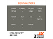 AK-Interactive English Grey Acrylic Modelling Color - 17ml - AK-11020