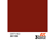 AK-Interactive Dirty Red Acrylic Modelling Color - 17ml - AK-11095