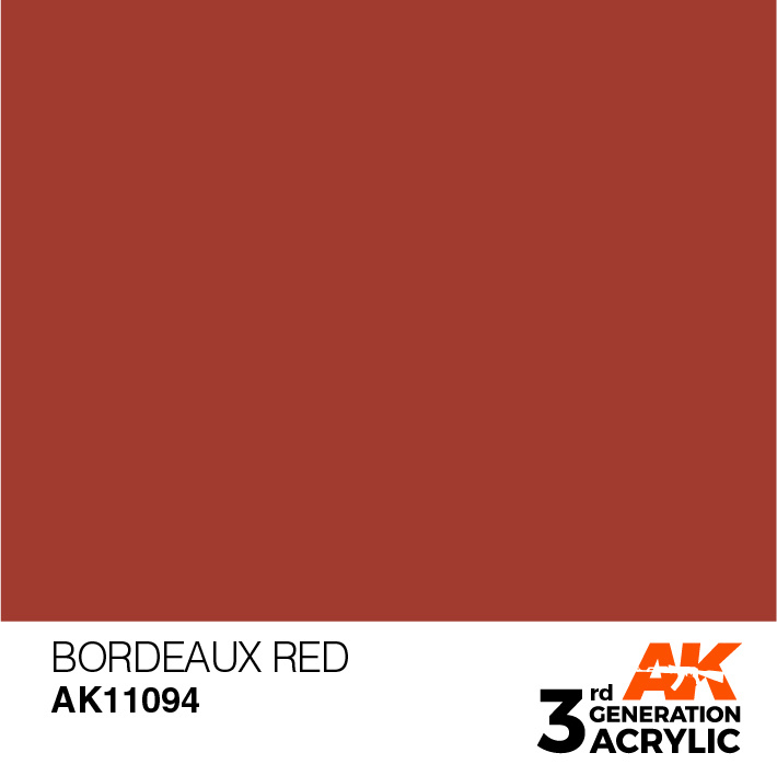 AK-Interactive Bordeaux Red Acrylic Modelling Color - 17ml - AK-11094