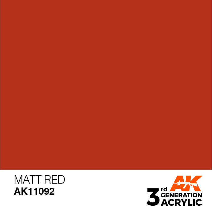 AK-Interactive Matt Red Acrylic Modelling Color - 17ml - AK-11092