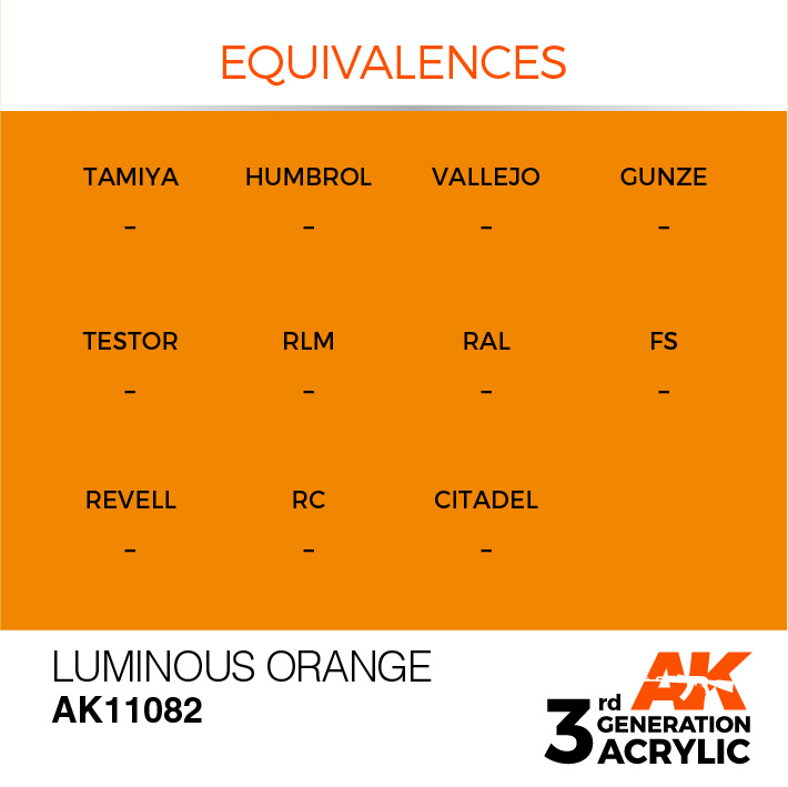 AK-Interactive Luminous Orange Acrylic Modelling Color - 17ml - AK-11082