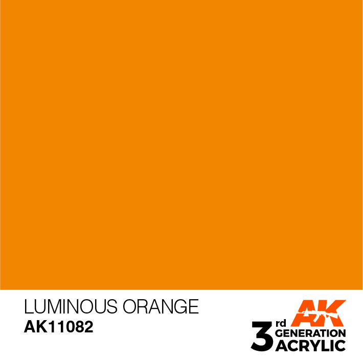 AK-Interactive Luminous Orange Acrylic Modelling Color - 17ml - AK-11082