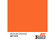 AK-Interactive Medium Orange Acrylic Modelling Color - 17ml - AK-11078