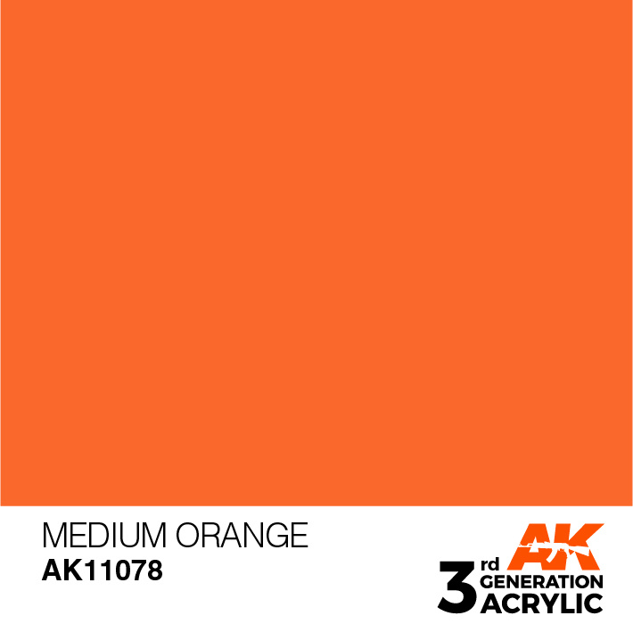 AK-Interactive Medium Orange Acrylic Modelling Color - 17ml - AK-11078