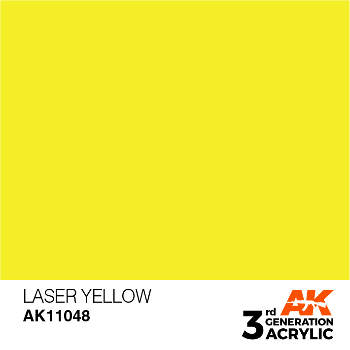 AK-Interactive Laser Yellow Acrylic Modelling Color - 17ml - AK-11048