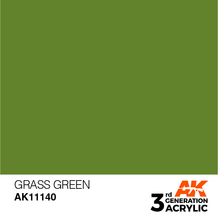 AK-Interactive Grass Green Acrylic Modelling Color - 17ml - AK-11140