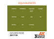 AK-Interactive Golden Olive Acrylic Modelling Color - 17ml - AK-11139