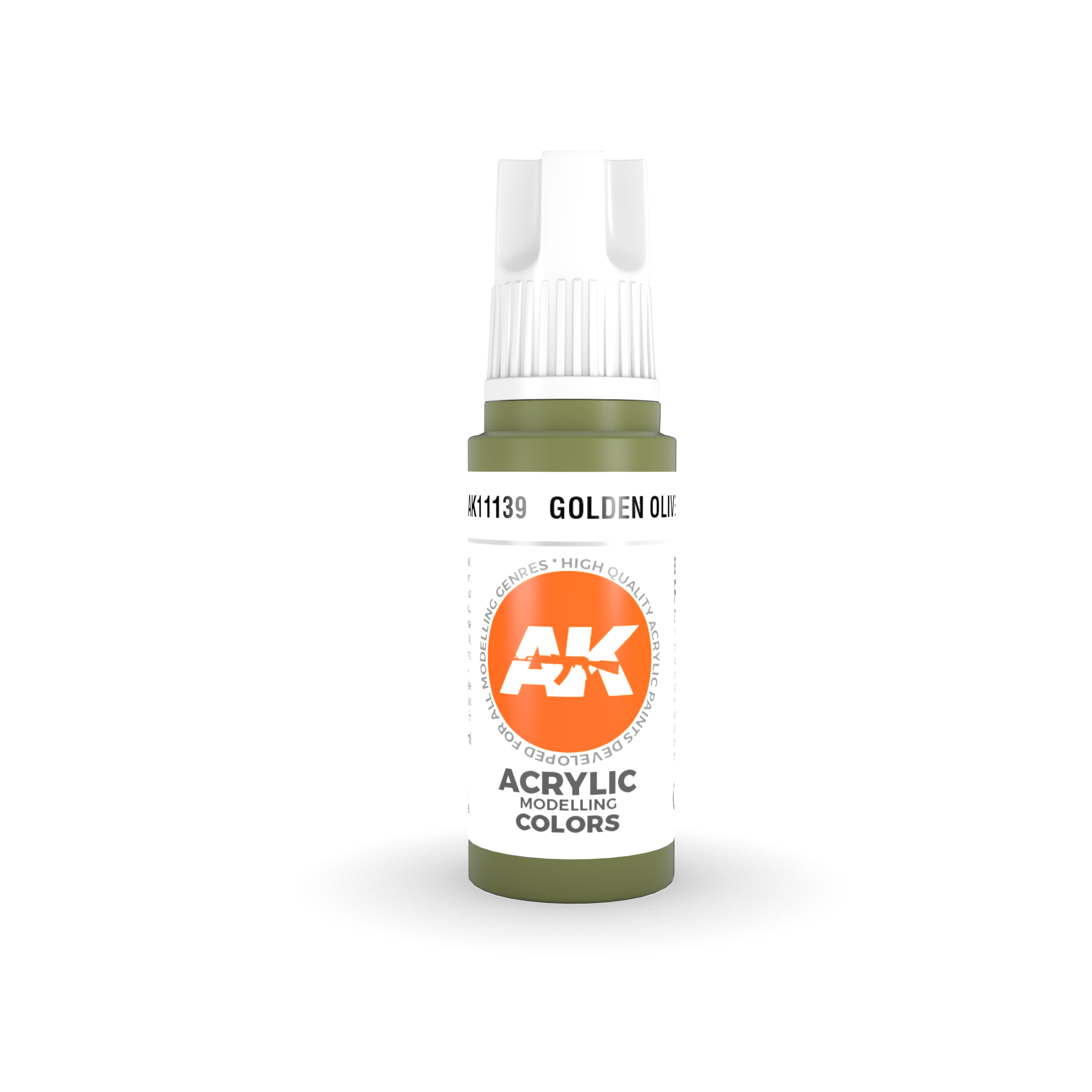 AK-Interactive Golden Olive Acrylic Modelling Color - 17ml - AK-11139