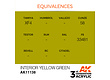 AK-Interactive Interior Yellow Green Acrylic Modelling Color - 17ml - AK-11138